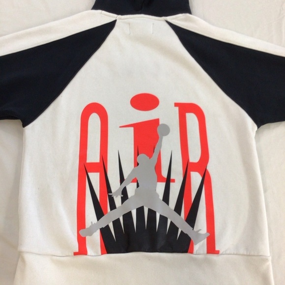 Nike Air Jordan Legacy Flight Nostalgia AJ 9 White Men's Hoodie, sz MD - Picture 13 of 16